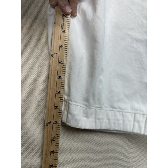 Hollister Men’s Off White Chino Shorts Top Stitched Size 32”x9” Button Fly - Picture 9 of 14